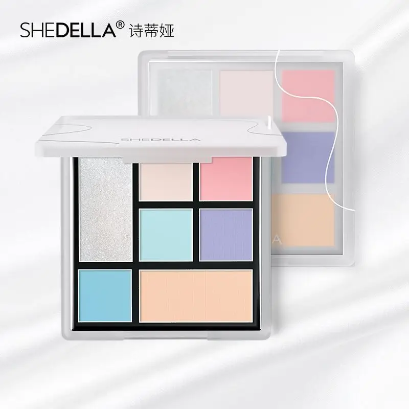 Ombretto a 7 colori Sitiya 2025 Nuova tavolozza di tè al latte color dopamina calda estiva leggera Trucco nudo multicolore