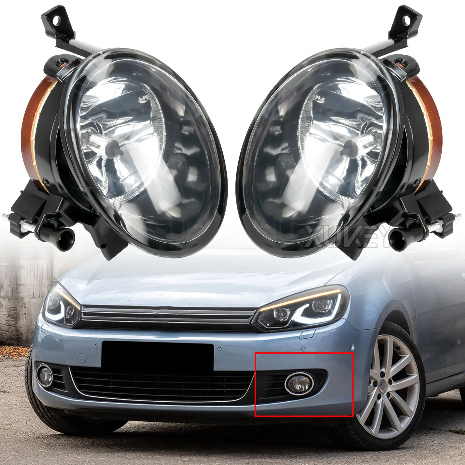 Left Right Halogen Fog Light Car-styling For VW Jetta MK6 2012-2014 CADDY MK3 2010-2014 JETTA MK6 2012-2014 TOURAN 2011-2015