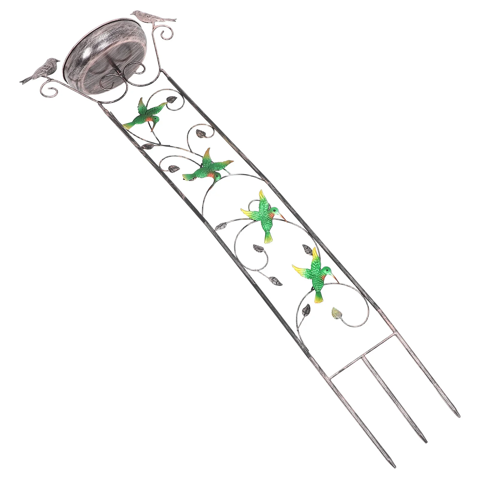 

Garden Trellis Bird Bath Detachable Feeder Iron Metal Outdoor Garden Climbing Plant Stand Backyard Decorative Ornament