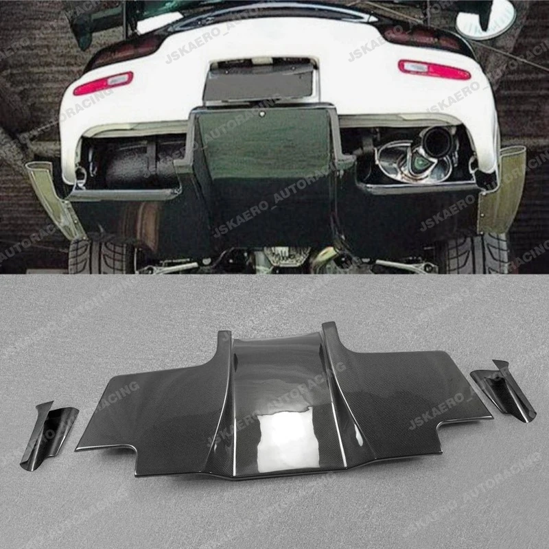 For Mazda RX7 FD3S Carbon Fiber Rear Under Diffuser Lip Addon Trim car Bodykits