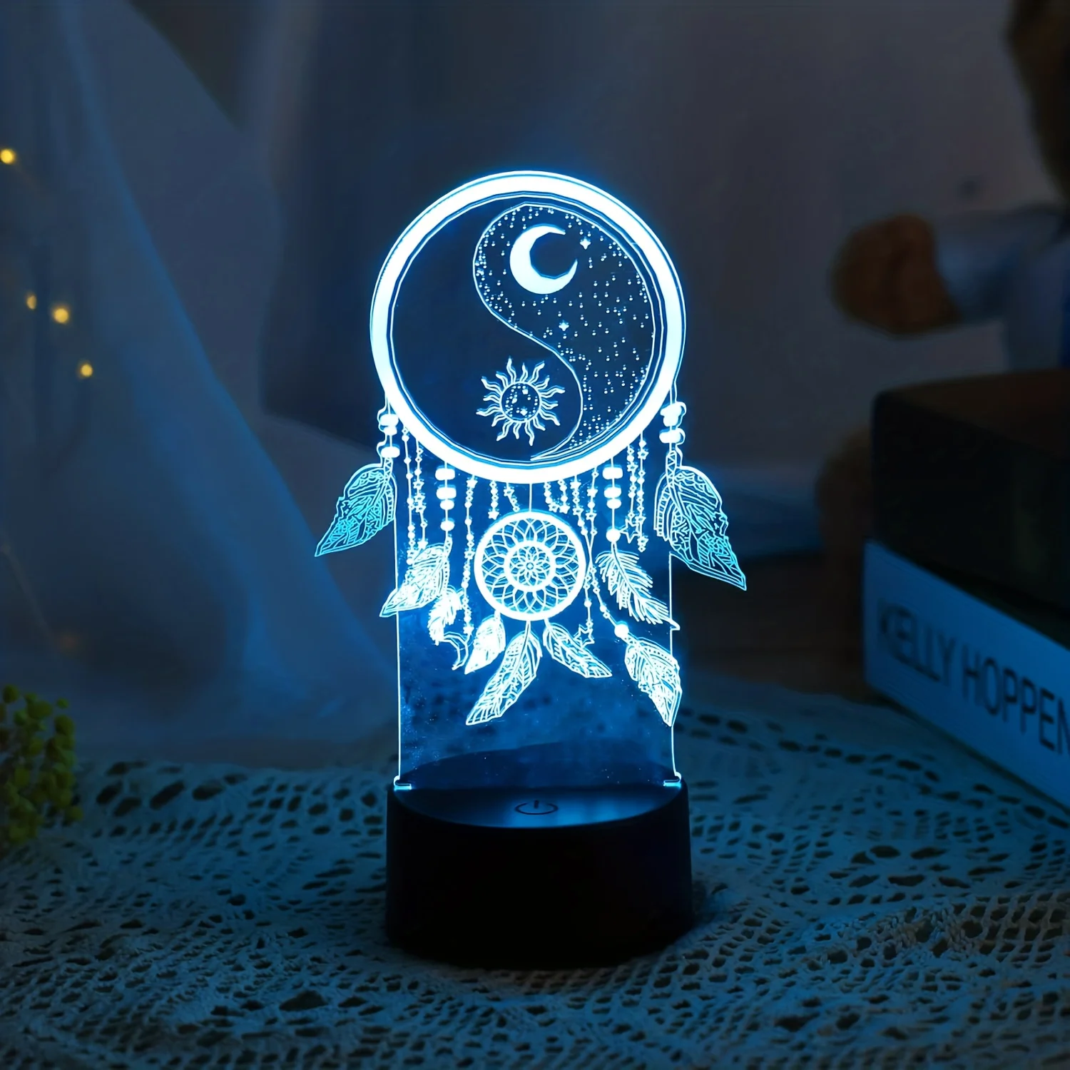 

Dream Catcher 3D Night Light Studio Light, 7/16 Colors with Remote Control Room Decoration Brightness Adjustment For Friends