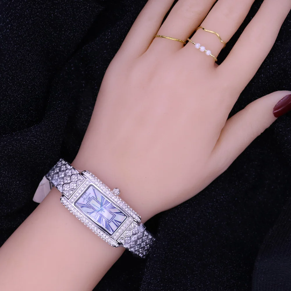 Venda!!!!! Melissa-Relógio Rosa Giratório Cristal Cerâmica para Mulher, Flor de Camélia, Moda Feminina, Presente de Aniversário de Luxo, Desconto