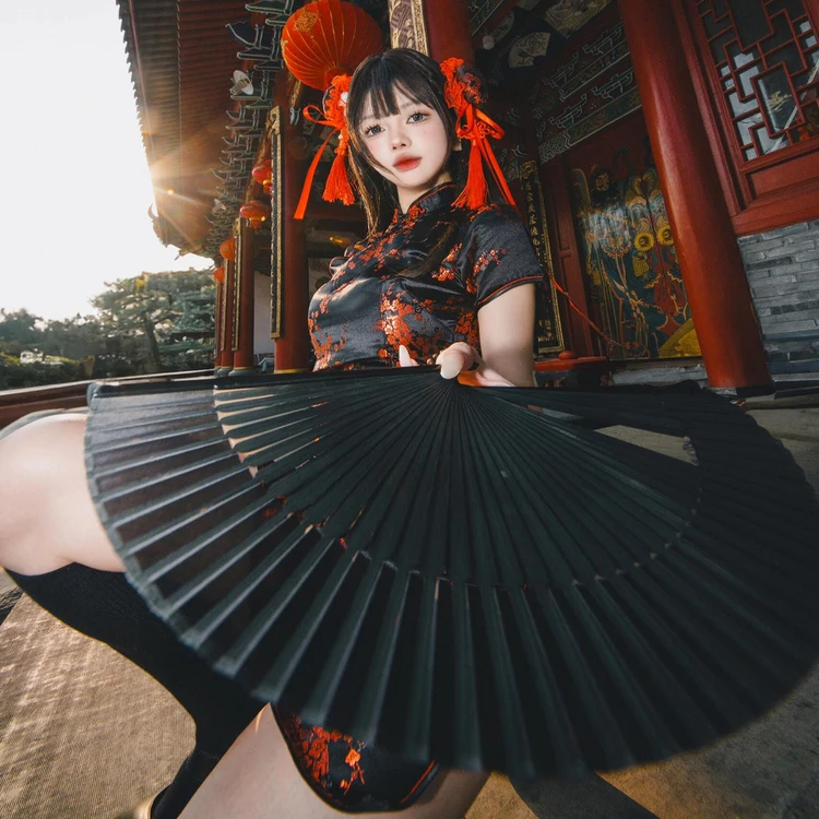 تنورة صينية جديدة من Sle Dr loween Cisas Cosplay orm تنورة خادمة ناعمة للفتيات ملابس يومية