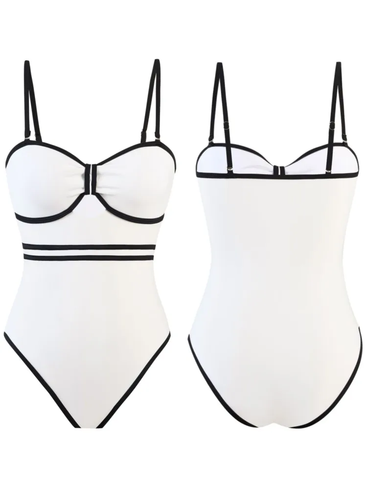 Maillot de bain deux pièces imprimé fleuri pour femme, bikini rétro, jupe de couverture, bandage serré, luxe élégant, mode d'été, plage