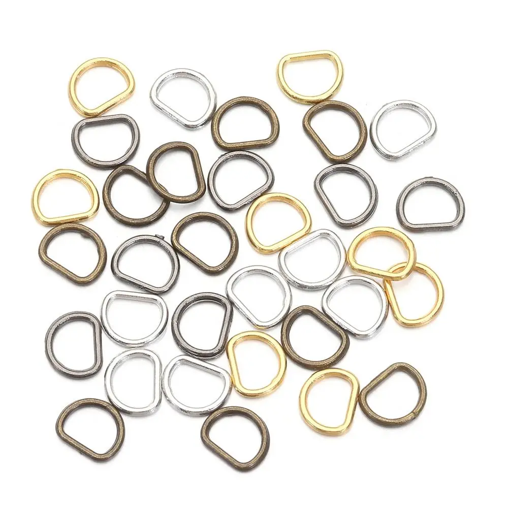 100Pcs 4/5mm Mini Silver Black Bronze Gold Type D Ring Connection Alloy Metal Shoes Bags Buckles DIY Dolls Accessories