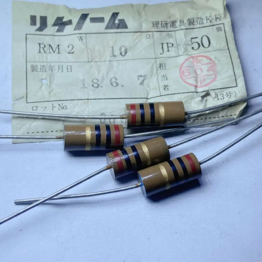 

Rikai Resistor 2W 10R 10 Ohms High-end Audio Amplifier MR 2 Resistor Carbon Film Rikai Non-inductive Resistor Dimensions: 17.5 *