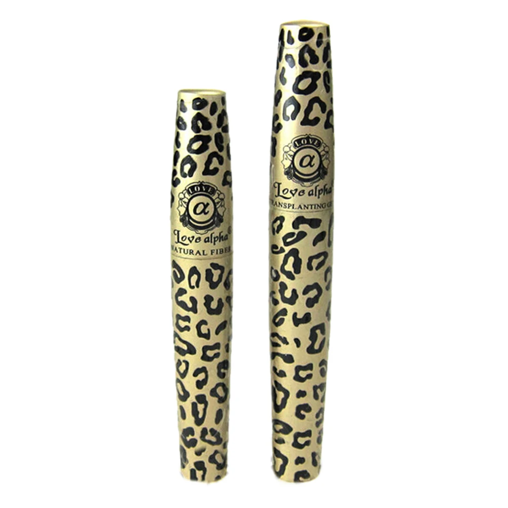 1 Set Natural Waterproof 3D Fiber Lashes Wild Leopard Mascara Love Like Alpha Transplanting Gel Make Up Cosmetics