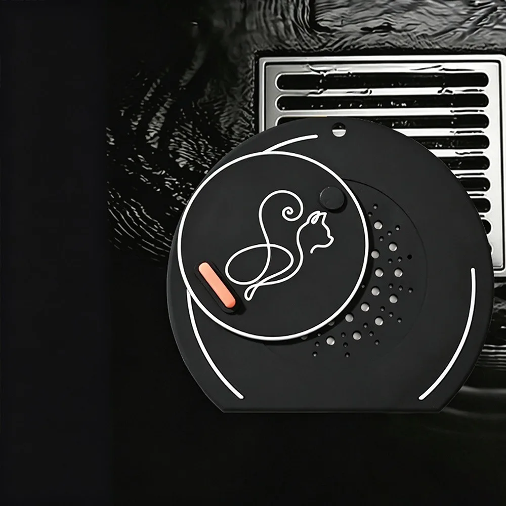 

Silicone Floor Drain Cover Cartoon Cat Anti-insect Floor Drain Mat Anti Odor Anti-blocking Sewer Filter Pad for Kitchen Toilet