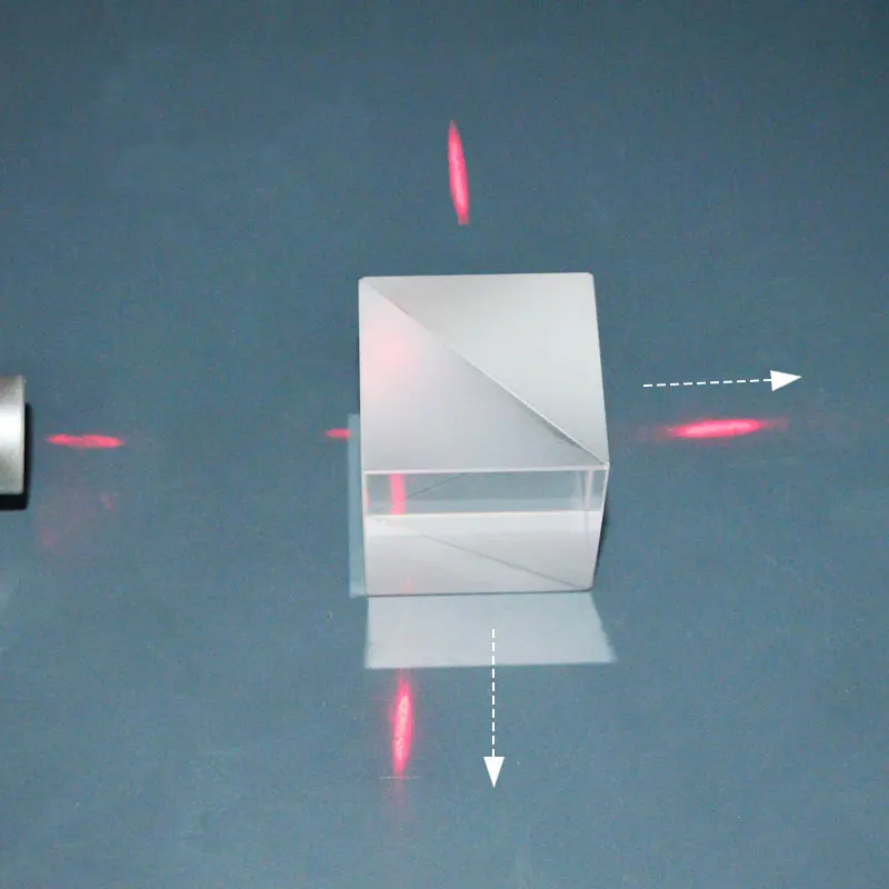 70x70x70mm Cubo di vetro ottico Dicroico Fascio di dispersione Splitter Prisma Rapporto di divisione 50:50 per Spectrometro Esperimento Prisma