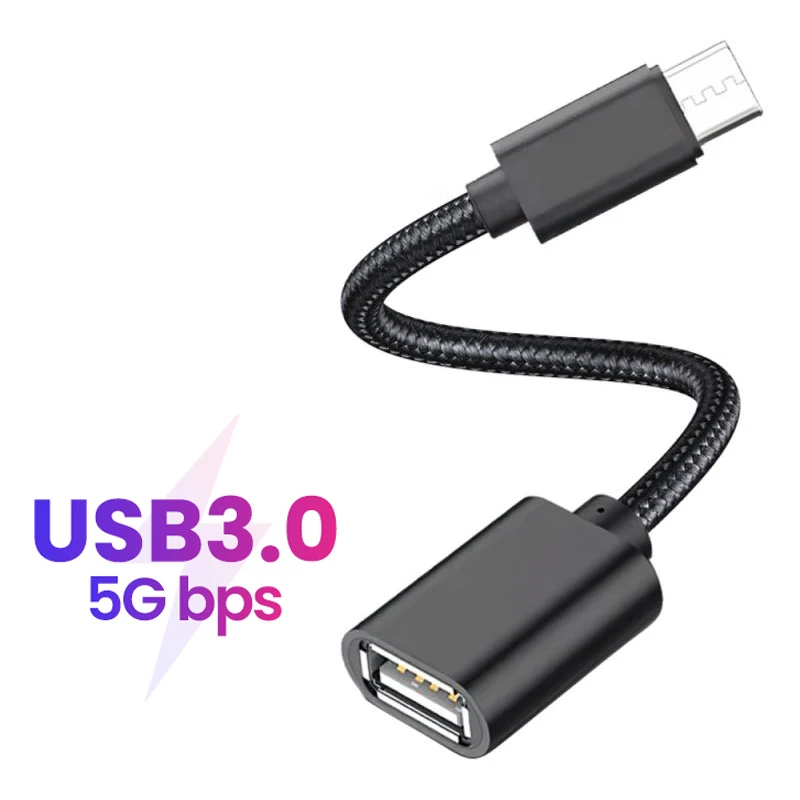 OTG USB 3.0 Cable Adapter USB to Type C Adapter Connector OTG For Samsung S20 Huawei Xiaomi Data Cable Converter For MacBook Pro