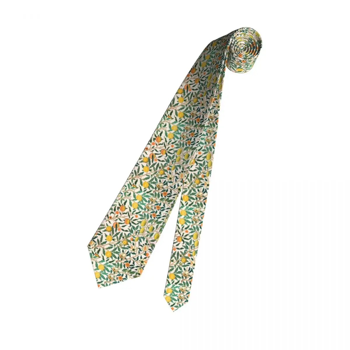 Customized William Morris Pattern Fruits Ties Men Classic Textile Pattern Silk Wedding Neckties