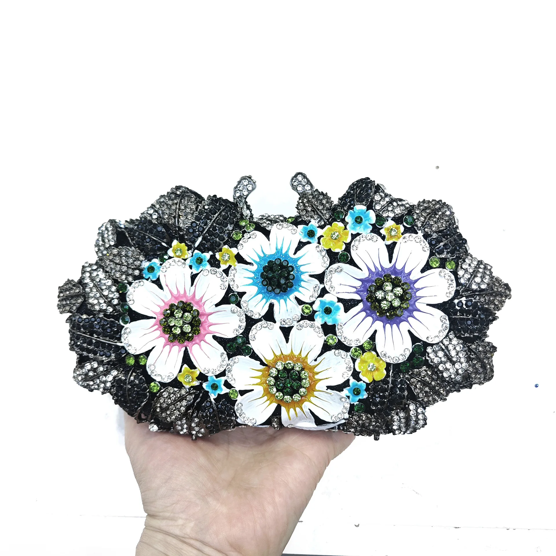 กระเป๋าคลัทช์คริสตัลรูปดอกไม้ส - Women Bags Green บทวิจารณ์และราคา