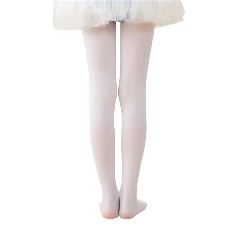 ABQR 2X collants de Ballet en velours blanc pour enfants filles chaussettes de danse chaussettes en microfibre Leggings de danse professionnels S