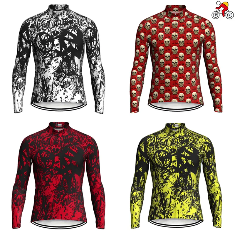 

Skull Ghost Long Sleeve Bike Jacket, Road Cycling Top, Bicycle Motocross Clothes, Rider Shirt, Jersey, Popular Coat, Fitness Wea