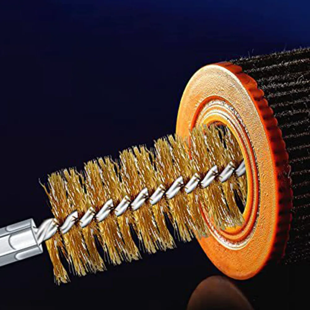 電動ドリル用真鍮鋼線ブラシ12本セットで掃除をレベルアップ！クイック六角ハンドル交換機能付き