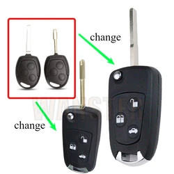Car Key Fob Case Shell Housing for Ford Mondeo Focus 2 3 Festiva Fiesta Transit Modified Car Key Remote Case FO21 HU101 Blade