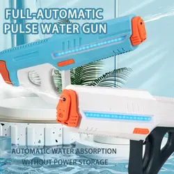 Pistola de água elétrica automática para crianças e adultos, sucção, design impermeável, piscina, praia, festa ao ar livre, brinquedo