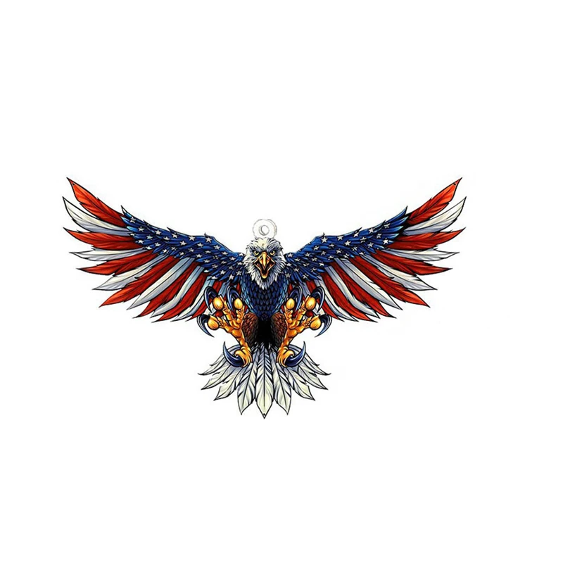 American Flag Eagle Car Interior Rearview Mirror Pendant Special-Shaped Key Chain Decorative Pendant Pendant