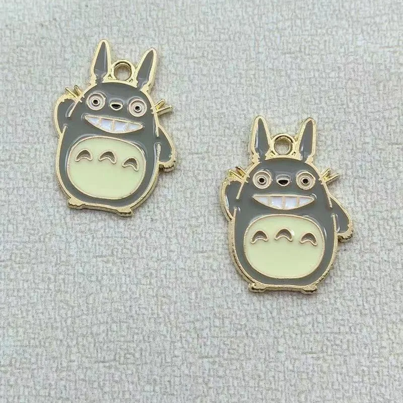 10pcs Alloy Drops Cute Animal Cat Girl Charm Pendant Necklace Keychain DIY Handmade Keychain Necklace cute earring charms