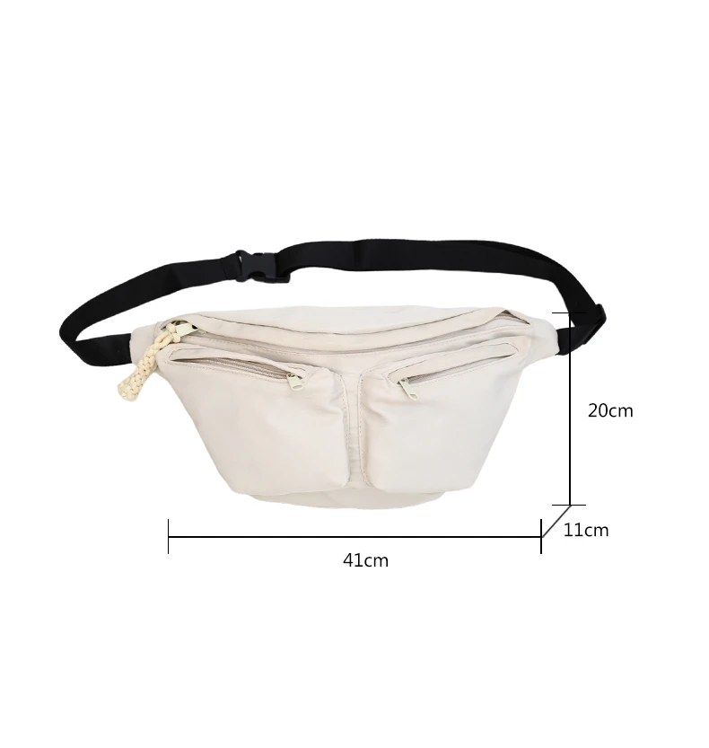 Sac de poitrine en nylon unisexe, sac banane de grande capacité, sac de taille classique solide pour document, sac de sport lancé par les femmes, nouveau sac pour hommes