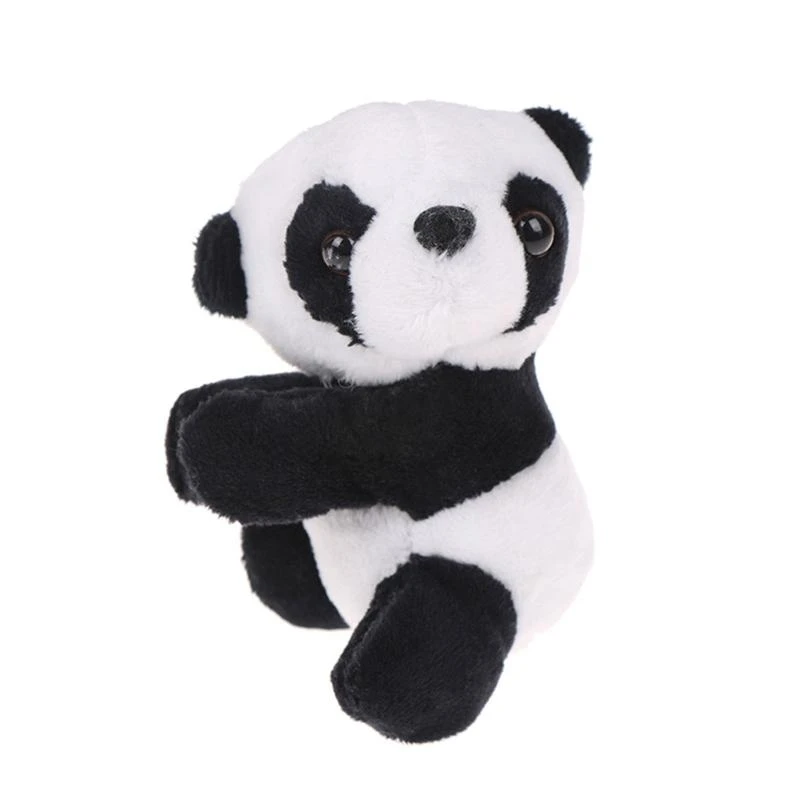 Novelty Lovely Finger Panda Clip Plush 4'' Panda Clips Black White Hugging Panda for Doll Curtain Clip for Bead Curtains