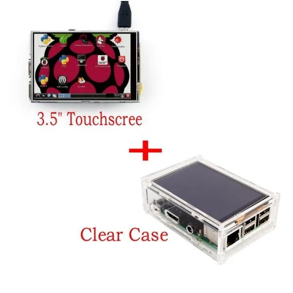 3.5quot Novo Original LCD TFT Touch Screen Display Para Raspberry Pi 3 Modelo B Board + Acrílico Case + Stylus