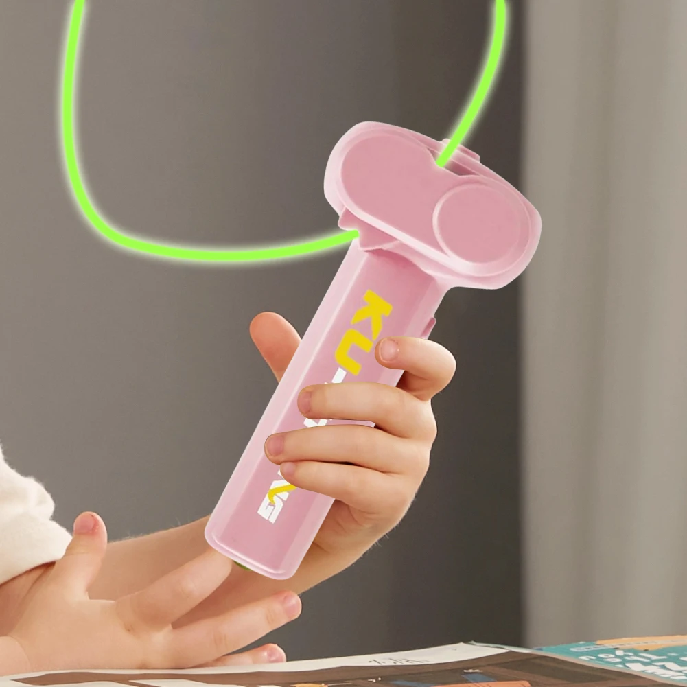 Lanzador de cuerda eléctrico USB 2025, juguete de cuerda brillante, juguete de cuerda divertido que brilla en la oscuridad, juguete de cuerda para niños, adolescentes y adultos