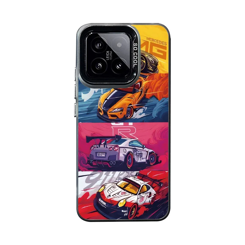 Auto Beliebte Telefon Fall Für XiaoMi 15 14 13 12 11 Pro Ultra Laser Harte PC + TPU Fällen Zurück Abdeckung-H950P3