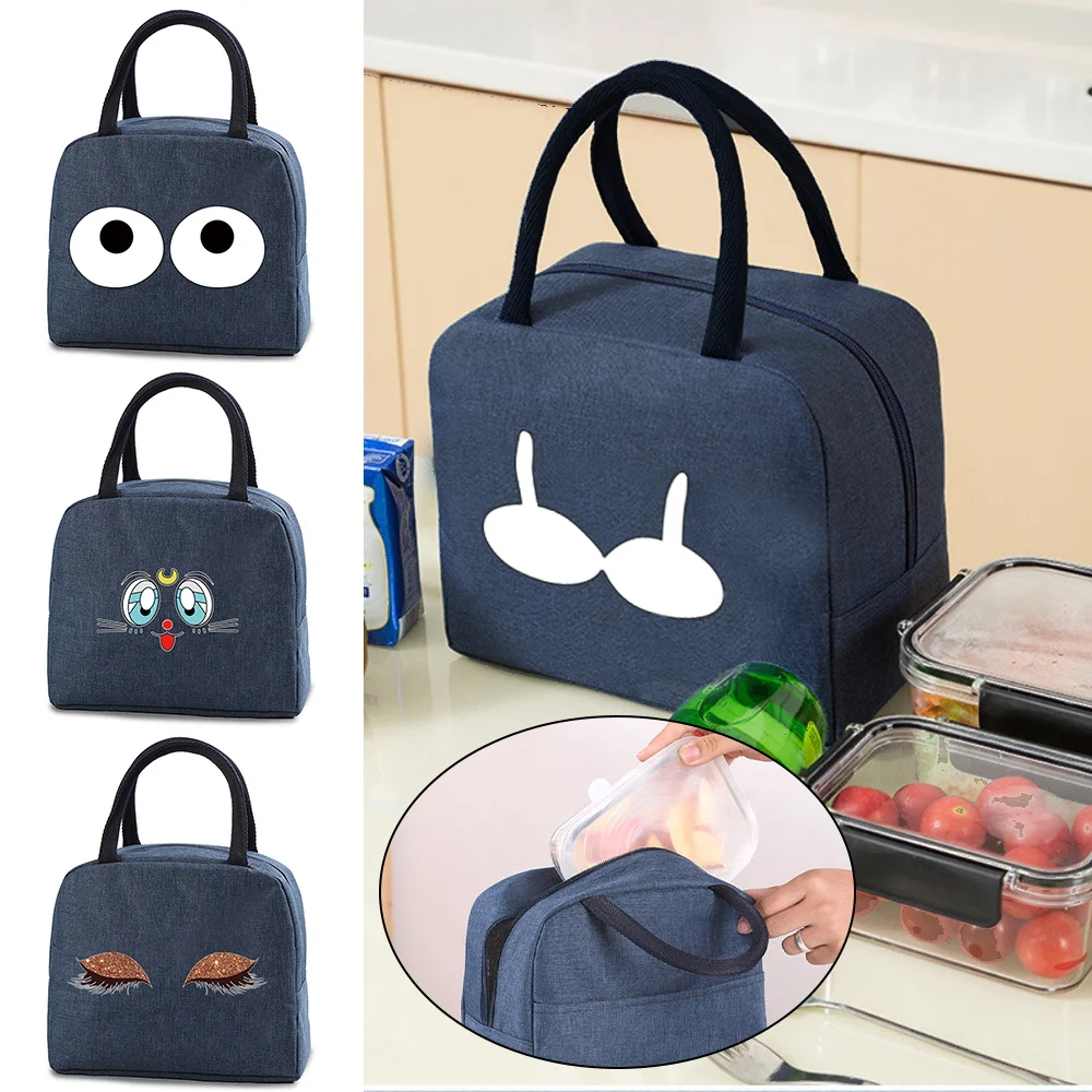 

Lunch Bag Insulated Picnic Carry Case Thermal Portable Lunch Box Bento Pouch Lunch Container School Travel Food Storage Handbag