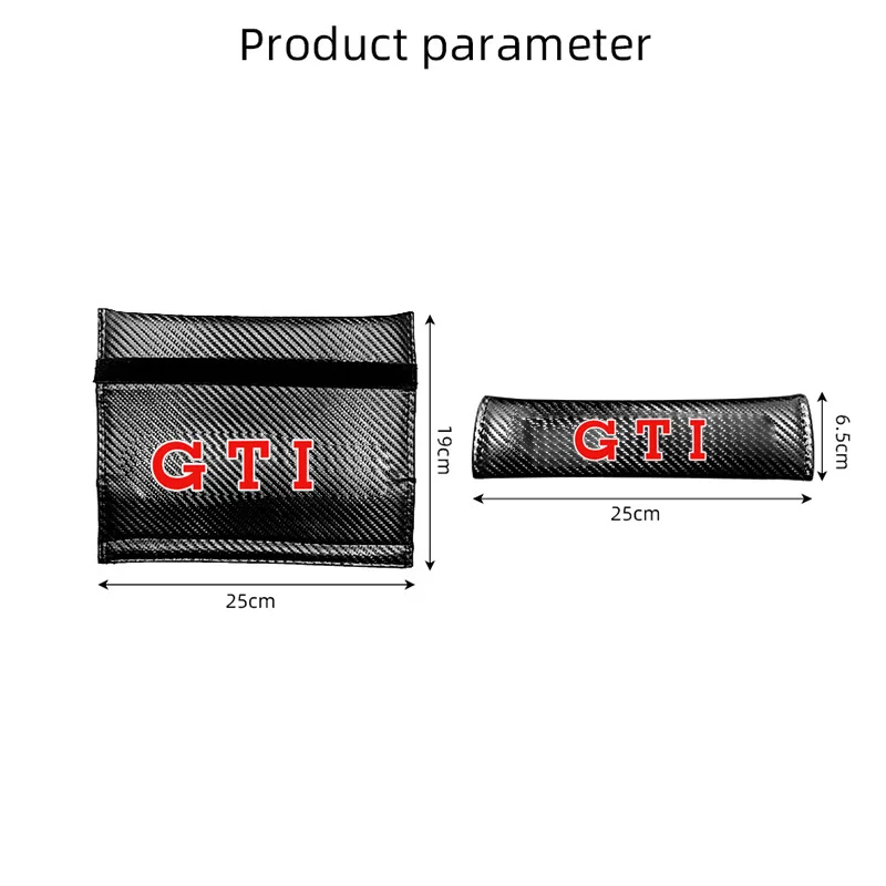 GTI Logo Car Safety Belt Shoulder Cover Seatbelt Protection Pad For Volkswagen VW GTI Rline R Polo Golf Passat Magotan Tiguan CC