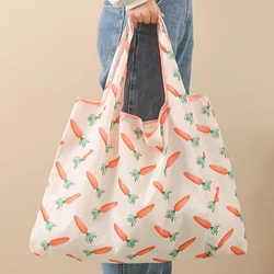 Shopping Bag Reusable Foldable Tote 46*40*26cm Cute Grocery Bag with Bag Large Capacity Tear Resistant Machine Washable Tote