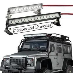 Lampa na dach samochodowy Rc 7 kolorów i 12 trybów listwa świetlna Led dla 1/10 gąsienica Rc Traxxas Trx4 osiowy Scx10 90046 Rgt Wrangler D90 Rubicon