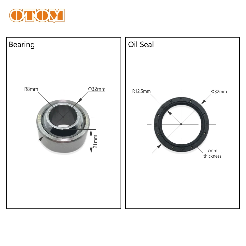 Motorcycle Radial Joint Bearing Dirt Bike PDS Rear Shock Absorber Lower Fisheye Bearings Oil Seal Kit For KTM HUSABERG 1999-2016