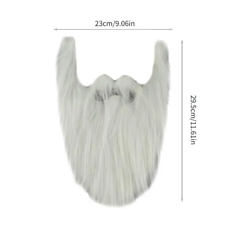 652F Halloween Party Fake Beard,Funny Fake Mustache Beard for Cosplay Supplies Realistic False Hair