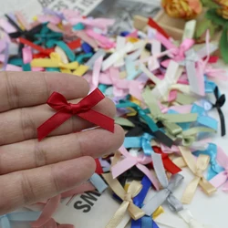 100pcs or 200PCS 20mm-30mm Ribbon Bows Small Size Satin Ribbon Bow Flower DIY Crafts Flowers Bows Gift Craft Decoration Upick