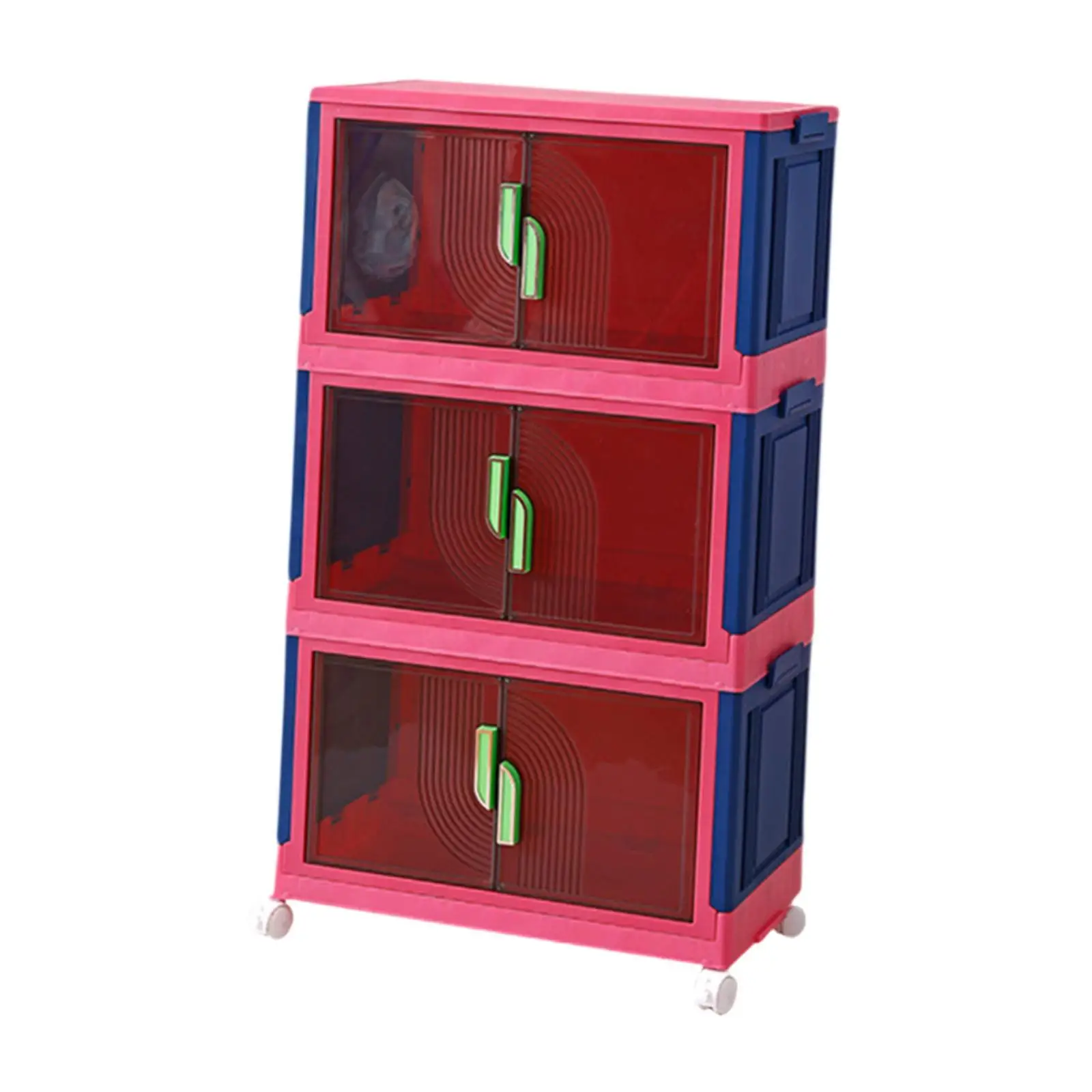 Foldable Storage Cabinet Folding Storage Boxes for Bedroom Kitchen Apartment