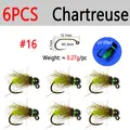 6 piezas de color chartreuse talla 16