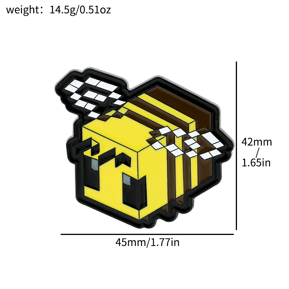 Creative Squares Geometric Swords Letters Enamel Brooch Green Stitching Alloy Pins Punk Badge Personality Woman Jewelry Gift