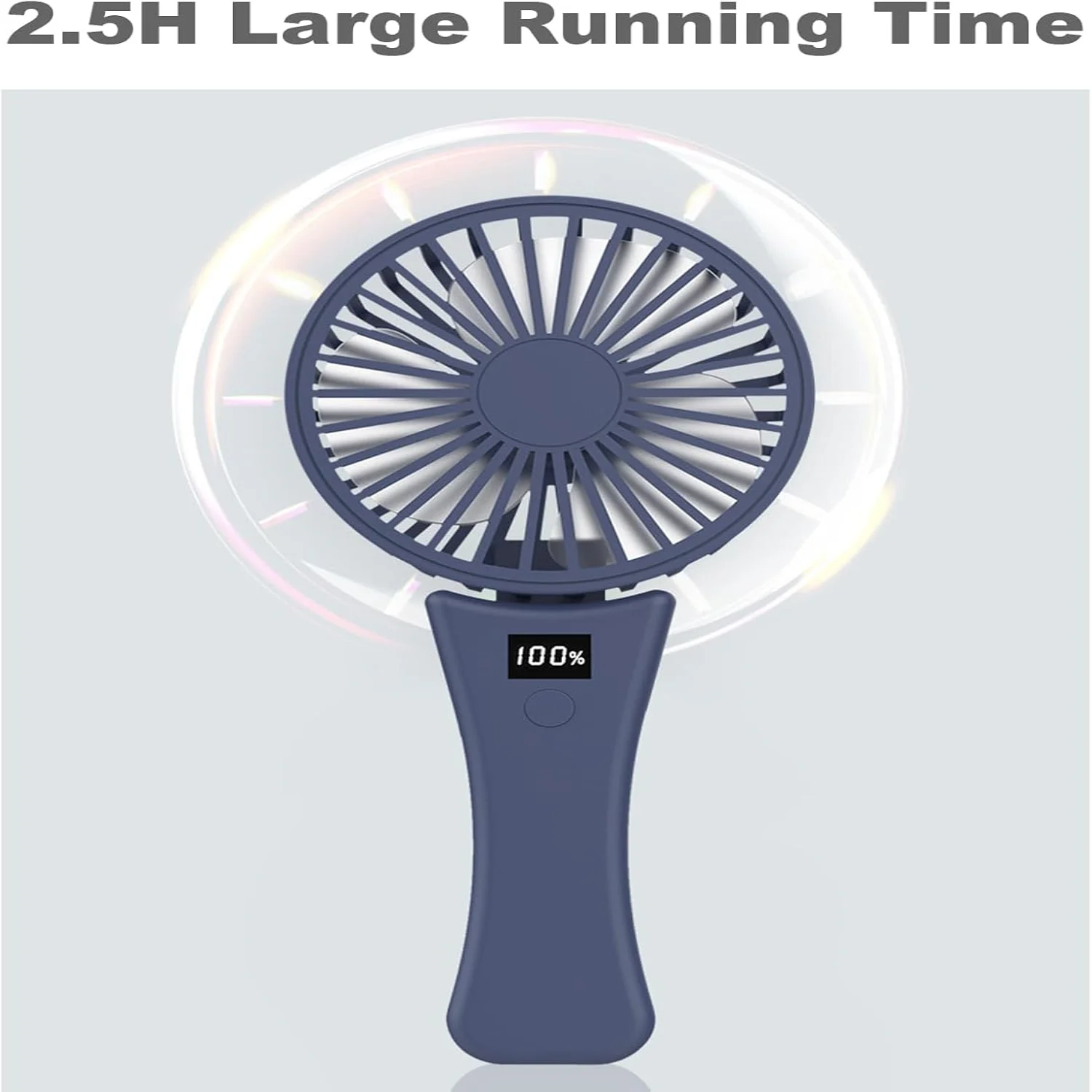 Mini Portable Fan, Powerful  Fan, 2.5Hrs Working Time,  Speeds Strong Wind, 90° Ajustable Fan for Indoor Outdoor