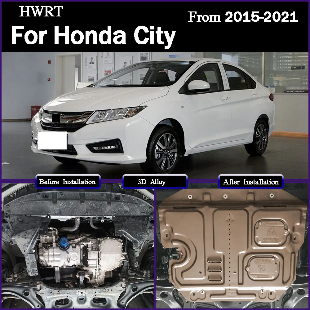 

Higher Quality Black Under Engine Guard Mudguard Board Splash Shield Mud Fender Plate Panel For Honda City 2015-2021 1.5L