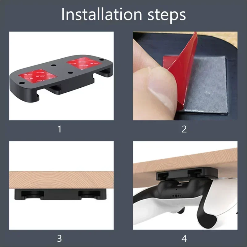 Controller Hanger Bracket for PS5/PS4 Under Table Hanging Storage Holder Rack Sticker Joystick Gamepad Accessories