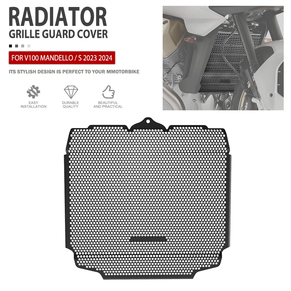 

Radiator Guard For Moto Guzzi V100 Mandello / V100 Mandello S 2023 2024 Motorcycle Radiator Grille Cover Protector Accessories