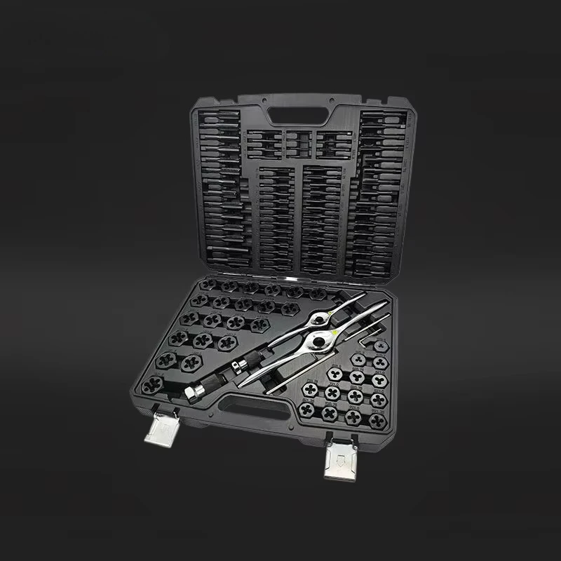 113PCS Hex Shape Metric M2-M18 Alloy Steel with Innovative Tap and Die Holder Tap and Die Tool Set for Precision Threading