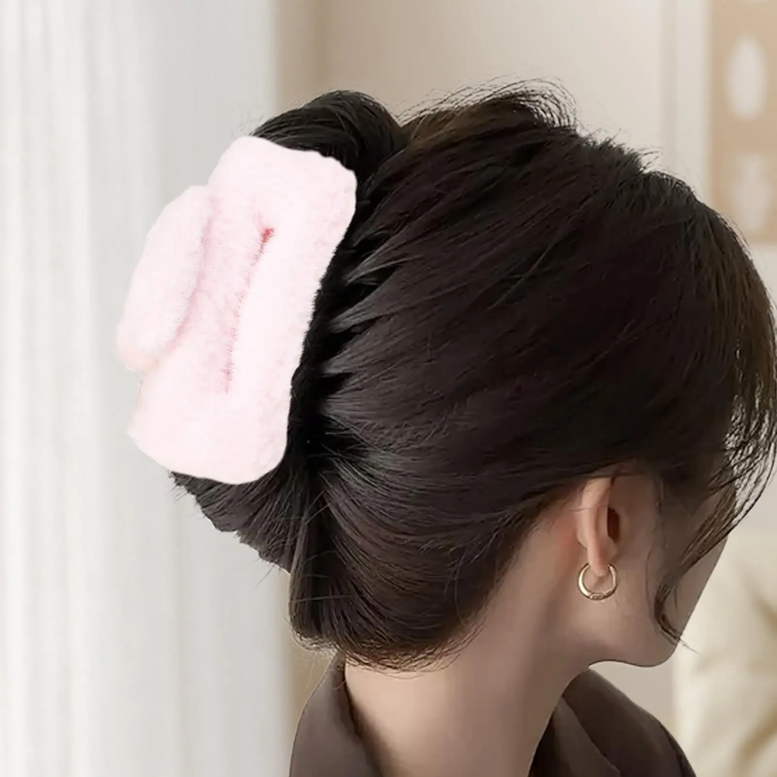 Modische Flauschige Haarklammer Weiche Haarspangen für Dickes Haar Große Rutschfeste Haarklammern Dekorieren Lange Haare Starker Halt Haaraccessoires