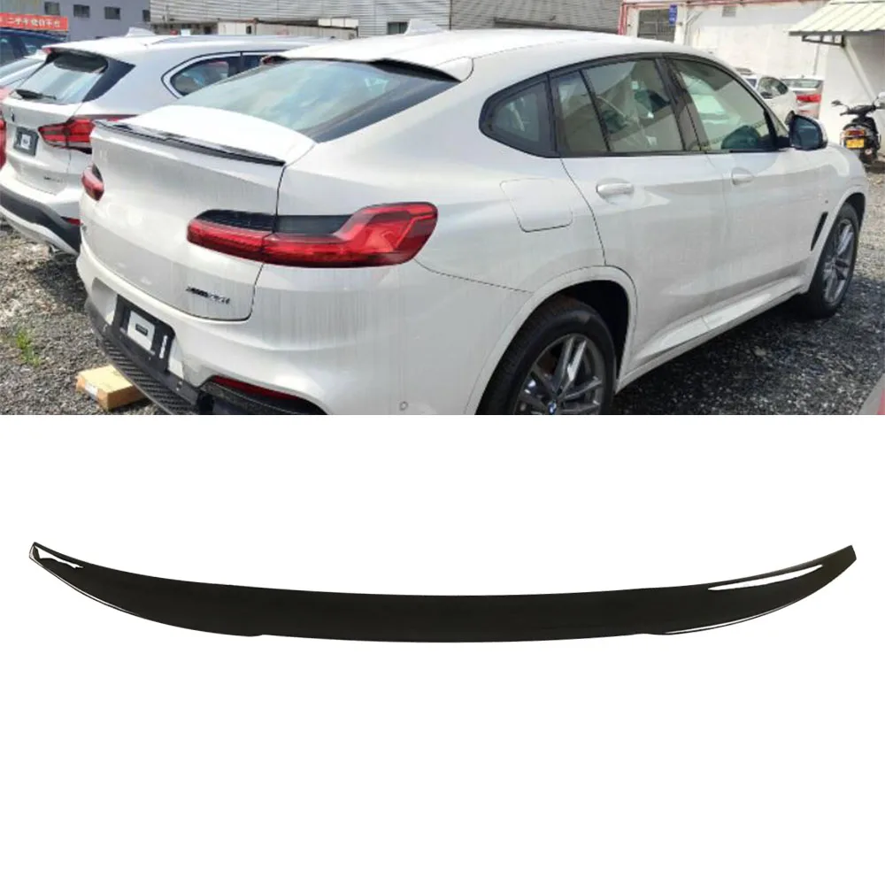 For BMW X4 G02 M Performance Style 2019 2020 2021 2022 Car Rear Trunk Spoiler Wing ABS Black Tail Splitter Lip Body Kits Tuning