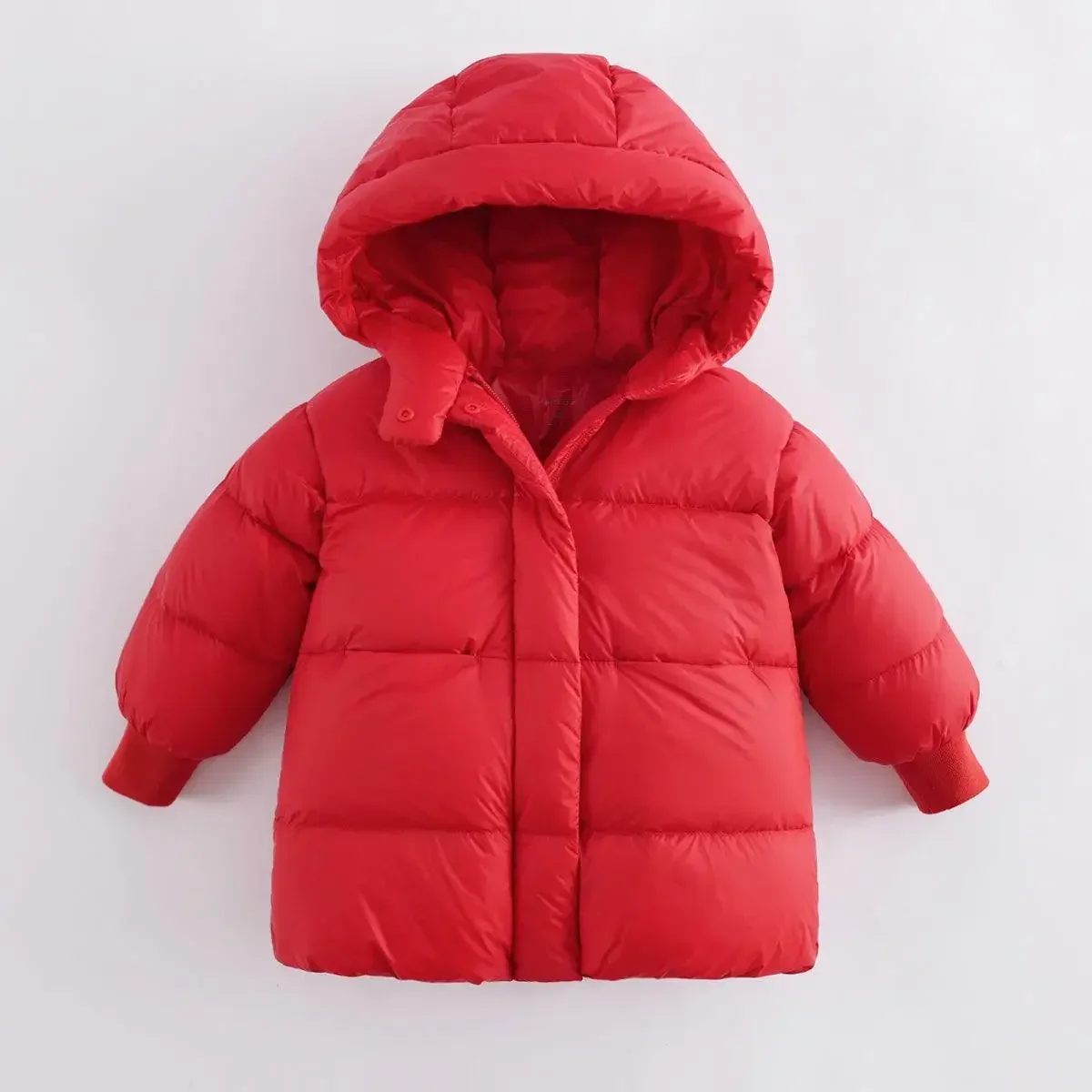 (Three Proof Fabric and Graphene Thermal Storage) MARC&JANIE Girls Winter Thick Ultra Light Hooded Long Down Jacket 221867