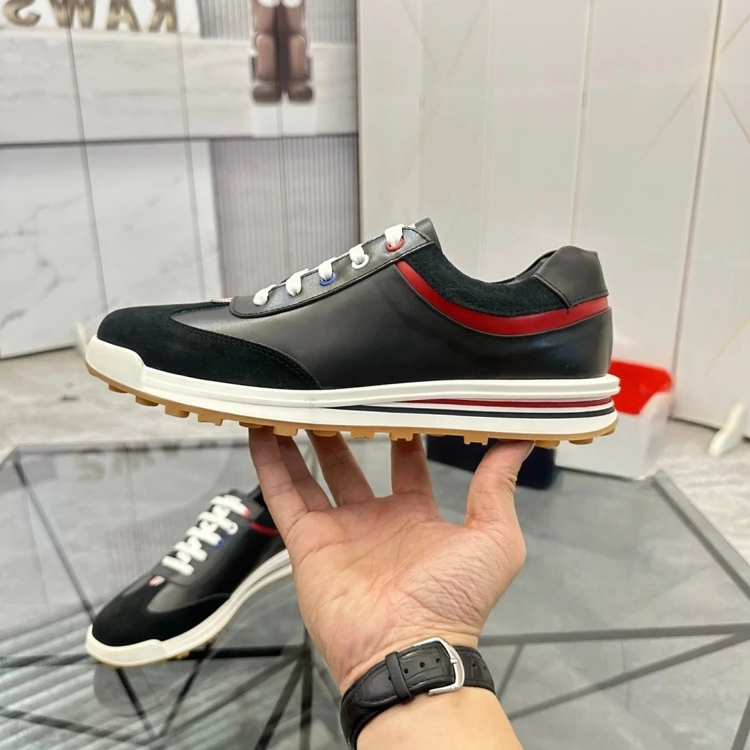 

Handmade Casual Sneakers Luxury Men's Shoes Trendy Sport Shoes Footwear Holiday Gifts Top-Grain Cowhide Suede Sheepskin Lining