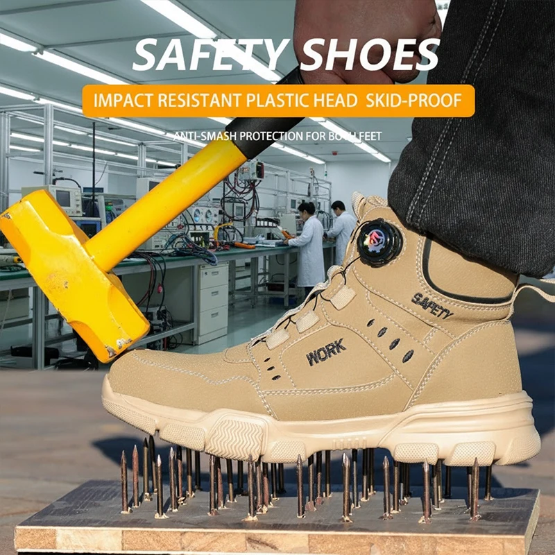 These safety work shoes are widely used in construction sites, heavy industry, factories, warehouses, mining,