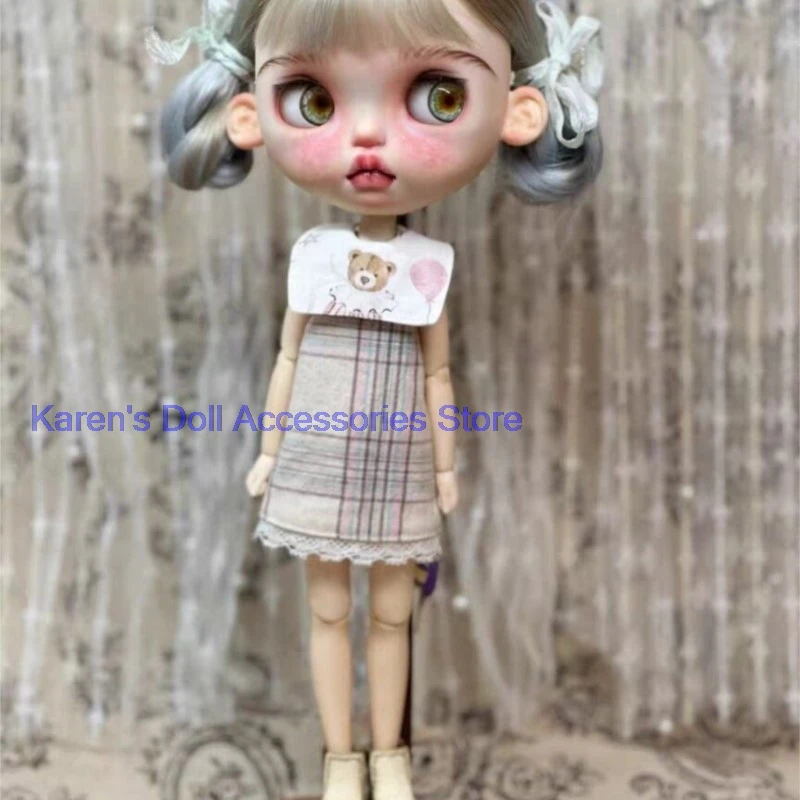 

leisure design bear pattern Vest skirt, dress for Landoudou/Blythe/ob22/ob24 Doll