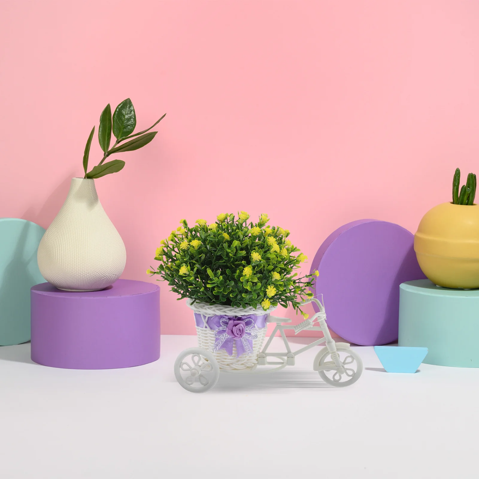 

Faux Potted Plant Artificial Bonsai Realistic Home Office Table Decor Easy to Clean No Maintenance Required Green Life